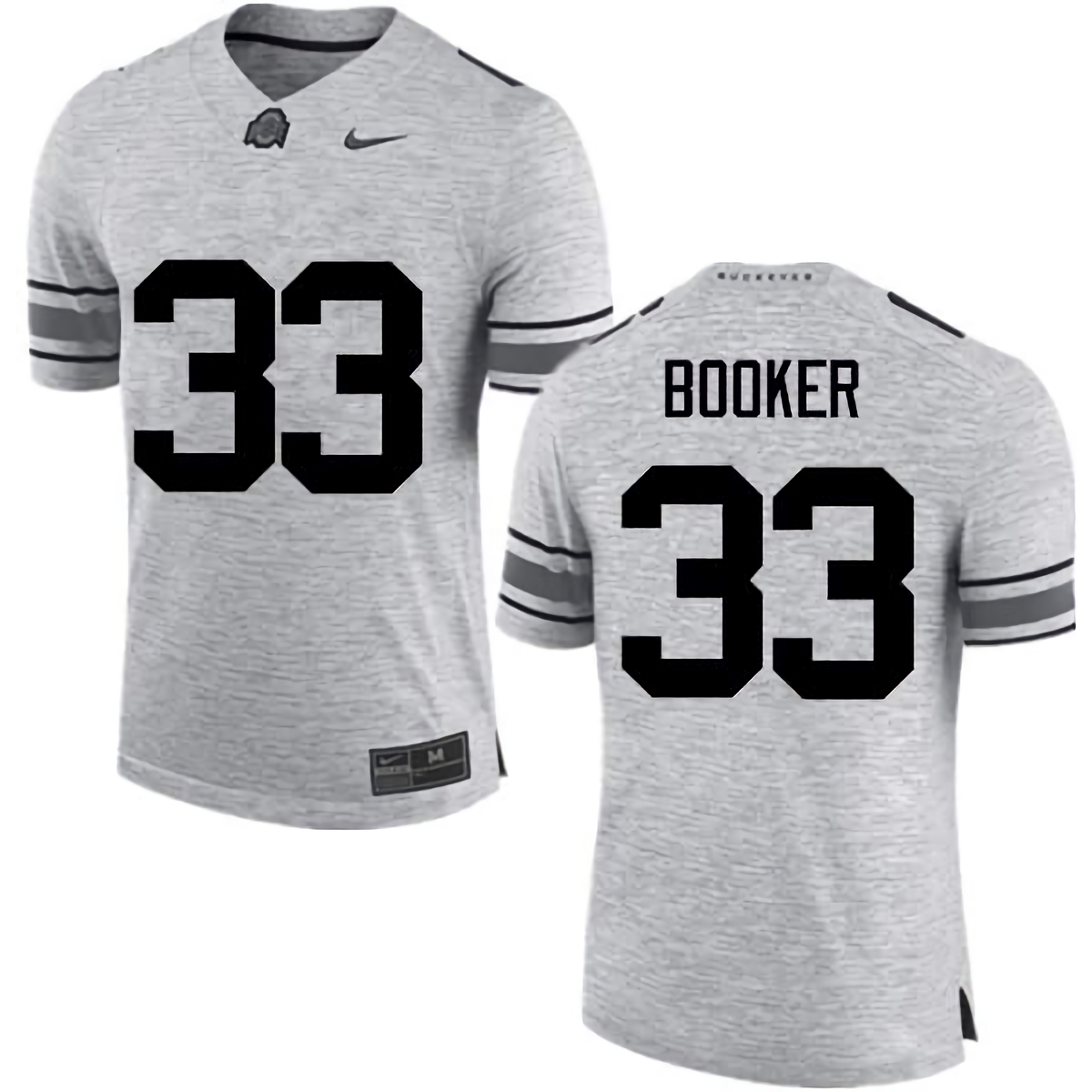 Dante Booker Ohio State Buckeyes Men's NCAA #33 Nike Gray College Stitched Football Jersey QKE3556HP